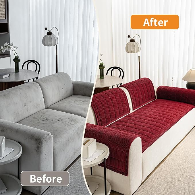 Couch Covers for Dogs Washable, Non Slip Couch Covers for Loveseat Sofa Pet - Image 5