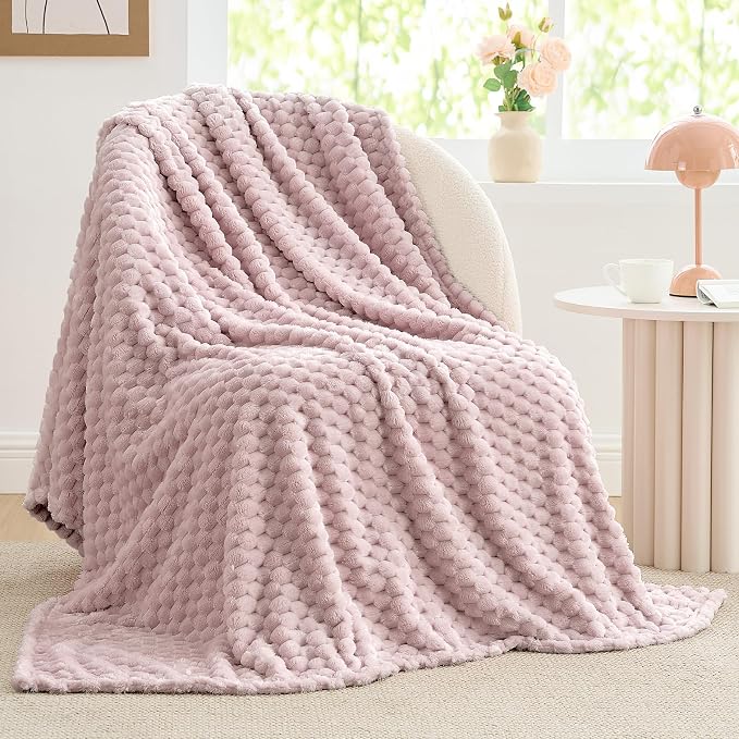 BEDELITE Lotus Pink Throw Blanket by BEDELITE