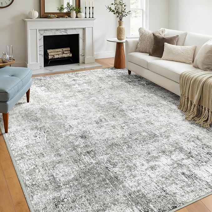 RELEANY Washable 5'x7' Abstract Area Rug - Image 4