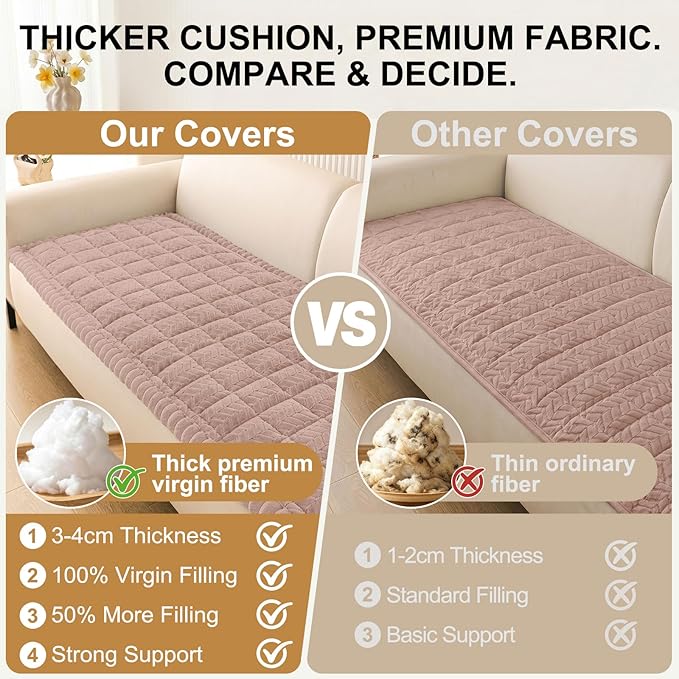 Smiry Couch Cover for Dogs, Non Slip Fuzzy Pet Sofa Covers Washable | Sofa - Image 5