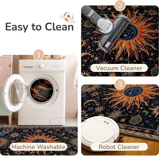 Vacuum-Friendly, 5x7 Washable Area Rug - Image 6