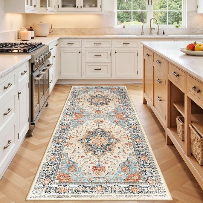 RELEANY Washable Area Rug, Runner 3'x6', Water Repellent, Pet Friendly by RELEANY