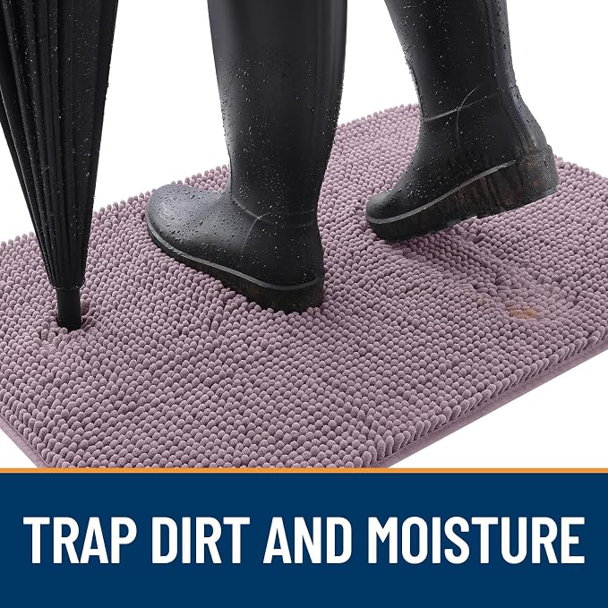 OLANLY Dog Door Mat for Muddy Paws 36x24, Super Absorbent Chenille Mud Mat | - Image 2