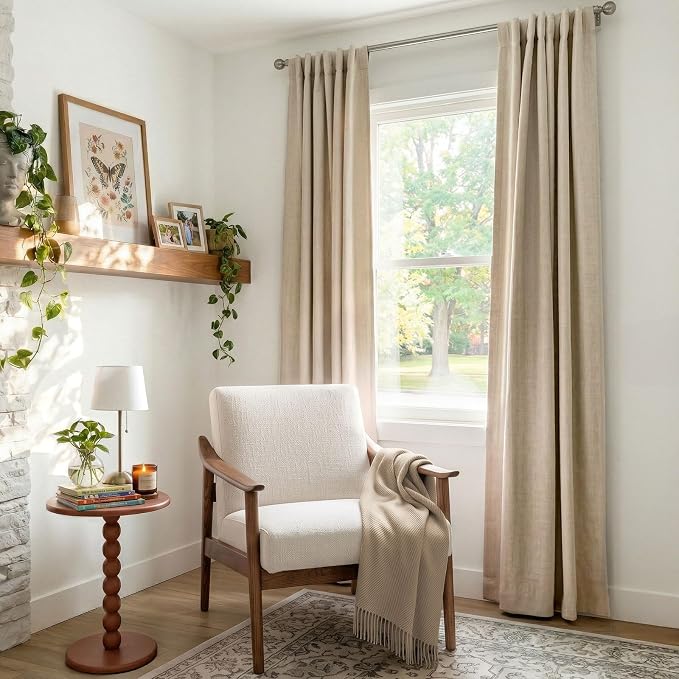 Faux Linen Total Blackout Curtains - Image 6