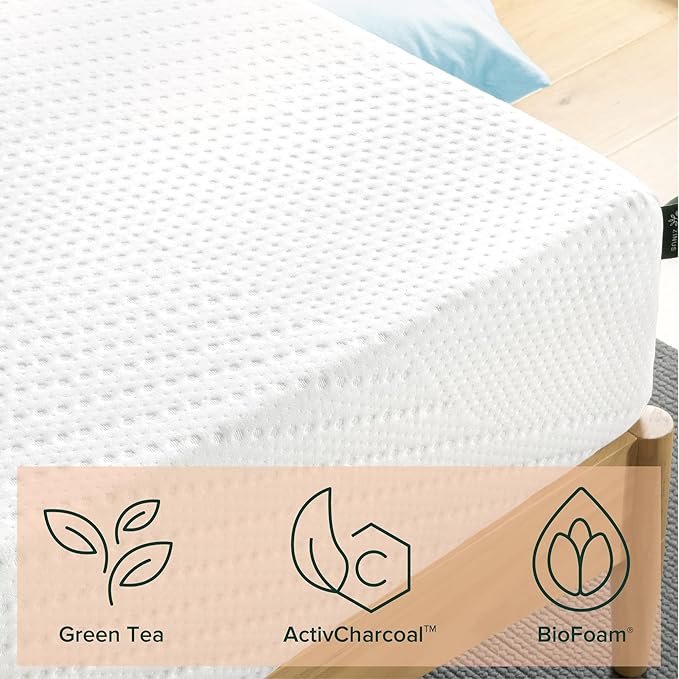 ZINUS 8 Inch Green Tea Essential Memory Foam Mattress, Full, Mattress in A Box, Affordable Mattress, CertiPUR-US Certified
