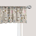 Ambesonne Modern Window Valance, Coffee Time Vintage Espresso Machine Cupcakes Beans Design, Curtain Valance for Kitchen Bedroom Decor with Rod Pocket, 42" x 12", Pale Pink Beige