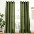 YoungsTex Olive Linen Semi Sheer Curtains 95 Inches Long by YoungsTex