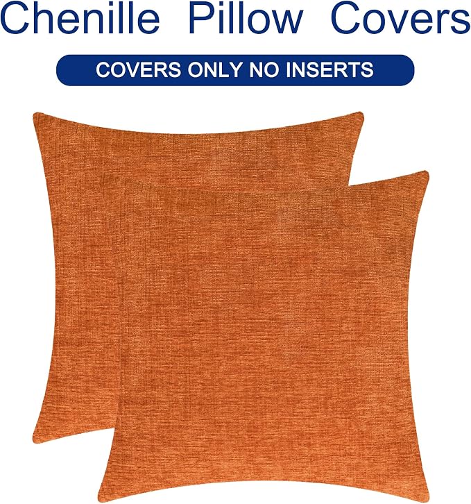 CaliTime Fall Decorative Throw Pillow Covers 24 X 24 Inches Burnt Orange | Pack - Image 6