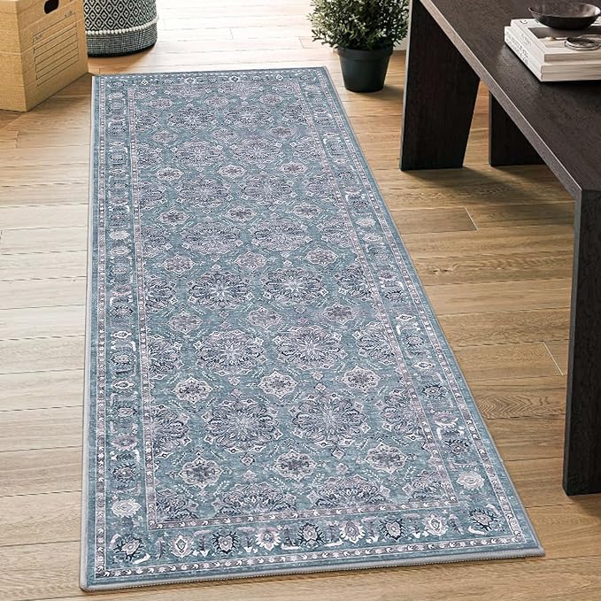 SERISSA 2x6 Washable Non Slip Floral Boho Runner Rug - Image 8