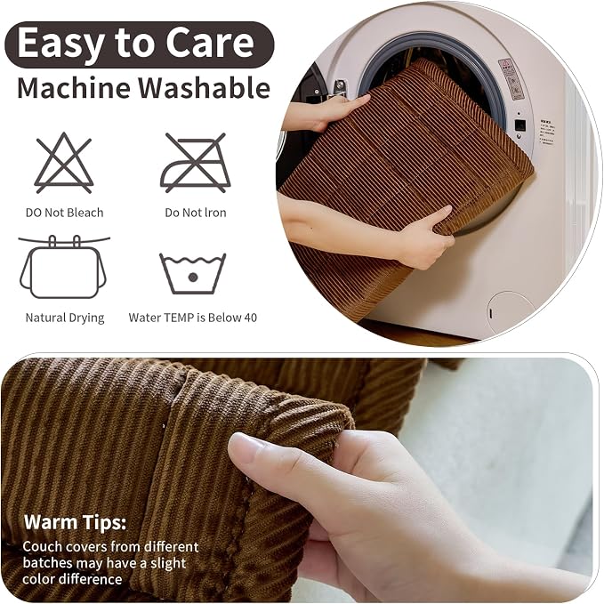 Couch Covers for Dogs Washable, 27.6"x59.1" Non Slip Couch Covers for Loveseat - Image 7