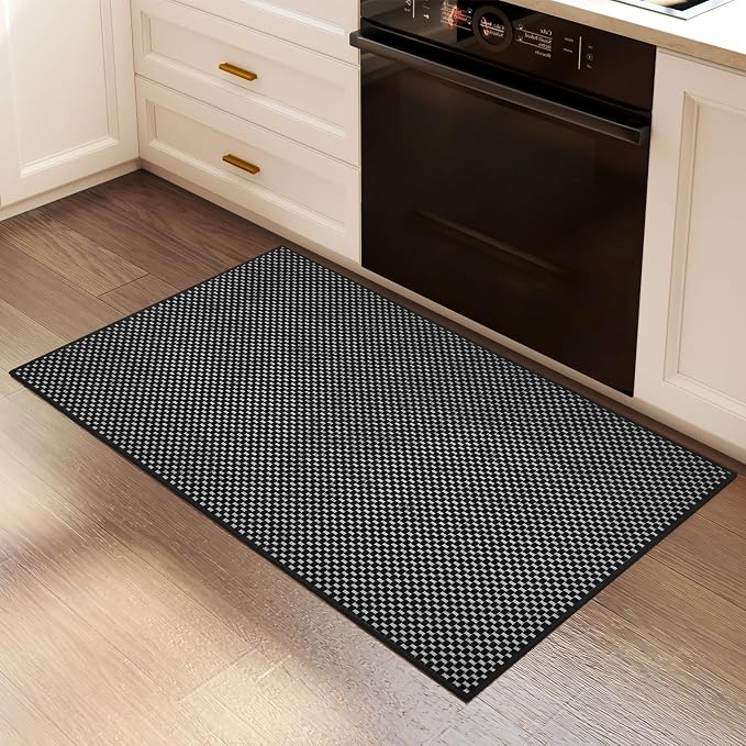 Indoor Front Door Mat Entryway Rug Non Slip Washable Black 2x3 ft | Front Entry - Image 2