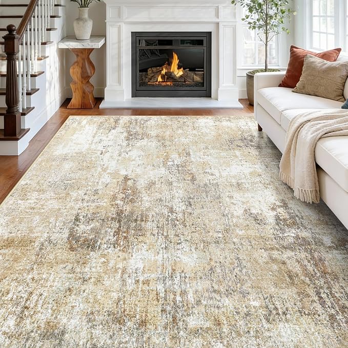RELEANY Washable 8'x10' Abstract Area Rug by RELEANY