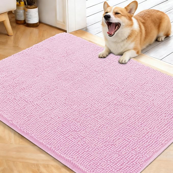 OLANLY Dog Door Mat for Muddy Paws 40x32, Super Absorbent Chenille Mud Mat | by OLANLY