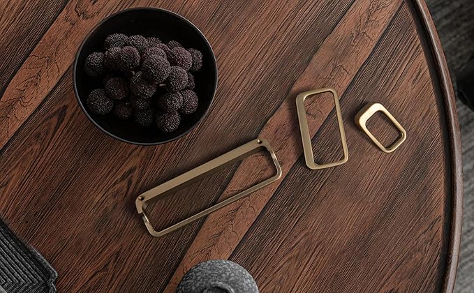 Goo-Ki Champagne Bronze Cabinet Pulls with Hole Center 2.5''(64MM),Modern Zinc Alloy Finger Pulls for Drawer,Wardrobe,Cupboard,6 Pack