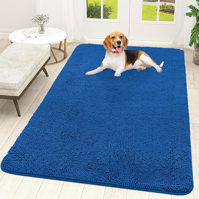 OLANLY Dog Door Mat for Muddy Paws 59x35, Super Absorbent Chenille Mud Mat | by OLANLY