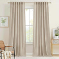 RYB HOME Farmhouse Boho Linen Sheer Curtains 90 inches Long by RYBHOME
