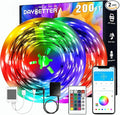 DAYBETTER Led Strip Lights 200 ft(2 Rolls of 100 ft) Smart Strips with App Control Remote, Led Lights for Bedroom, Music Sync Color Changing for Room Home Decor Party Festival