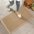 Sturdy Front Door Mat, Absorbent Muddy Dirt Resist Welcome Door Mats Outdoor by HIYARD