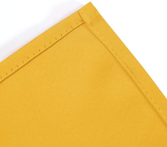 Yellow Blackout Curtains/52 x 45 Inch Length/Set of 2 Panels Grommet Bedroom - Image 7