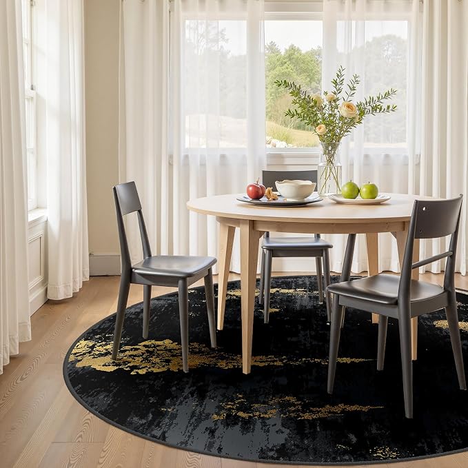RELEANY Washable Round 4ft Area Rug - Image 2
