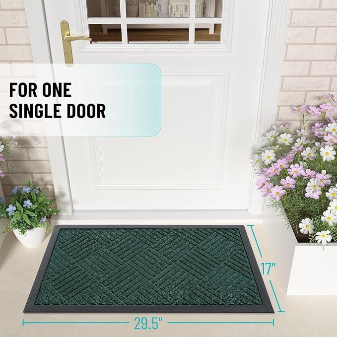 OLANLY Front Door Mat Outside Entrance, Waterproof Heavy-Duty Doormat | 29.5x17 - Image 2