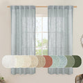 Linen Curtains 60 Inch Length 2 Panels, Light Filtering Sheer Panels | Semi by LAMIT