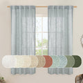 Sheer Linen Curtains 63 inches Long by LAMIT