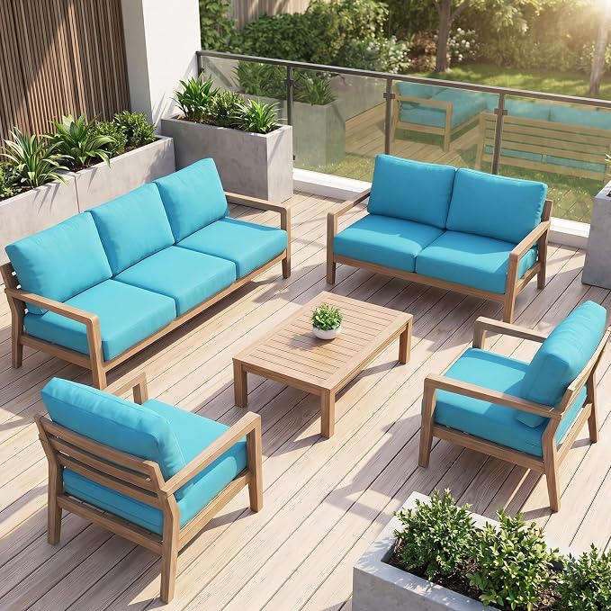 14Pcs Patio Cushion Covers Stretch Outdoor Furniture Protector Slipcovers | - Image 6