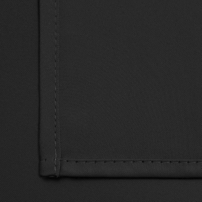 Yakamok Room Darkening Curtains 42x84 inch Length Black-Living Room | 2 panels - Image 5