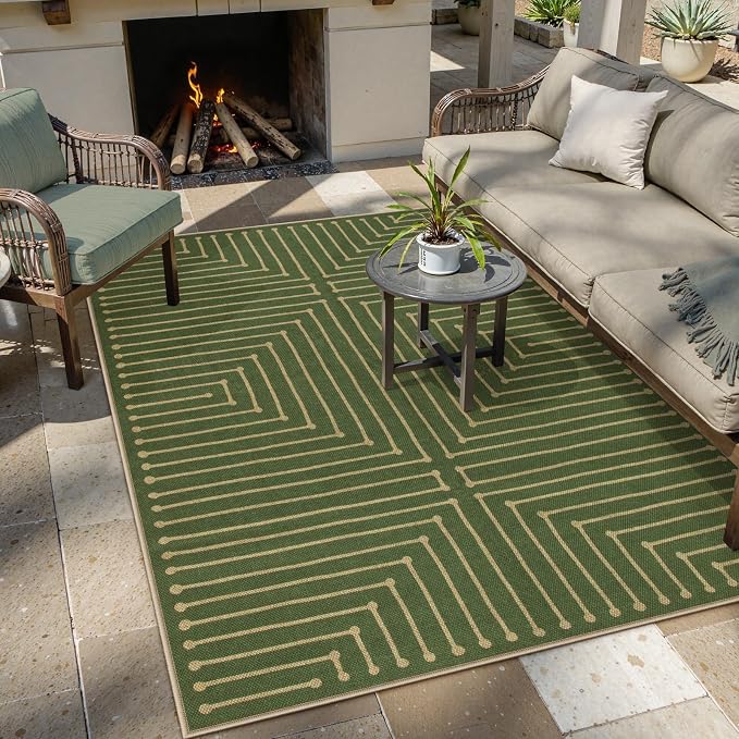 Lahome Neutral Easy Jute Outdoor Rug 5x7 by Lahome