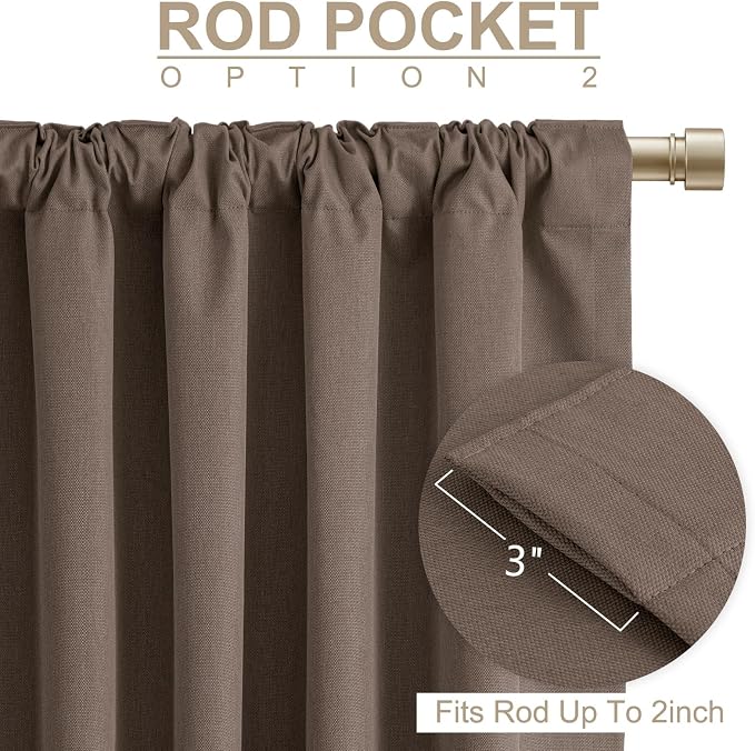 Faux Linen Total Blackout Curtains - Image 4