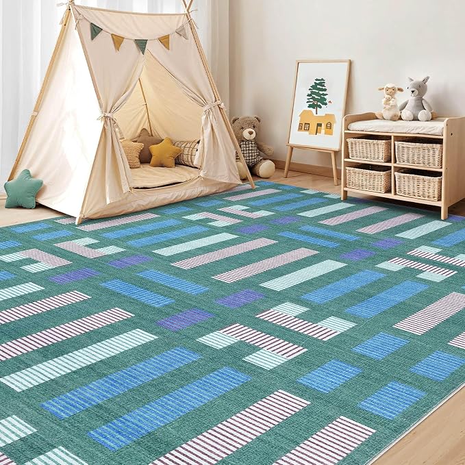 cotiled Boho 8x10 Area Rugs for Living Room: Large Moroccan Washable Rug | - Image 7