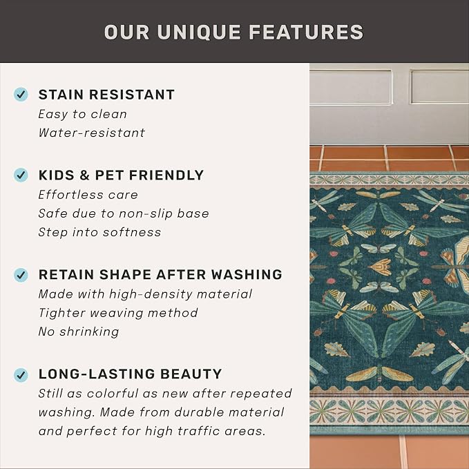 Emerald Green Entry Rugs for Inside House - Image 7