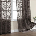 Furman Chocolate Sheer Curtains 96 inches Long by OWENIE