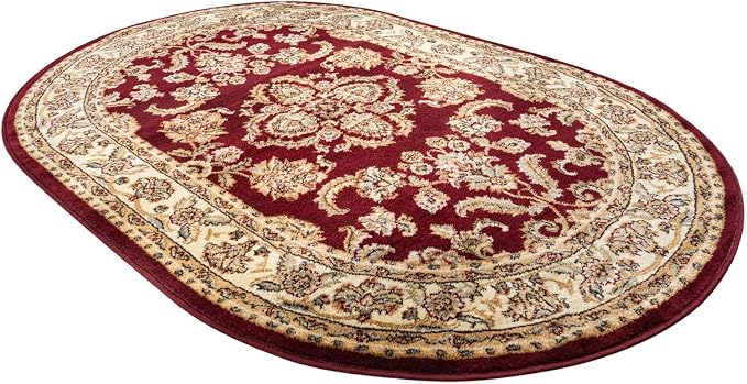 Rugs.com Aditi Collection Rug – 4x6 Oval Red Medium-Pile Rug Perfect - Image 9