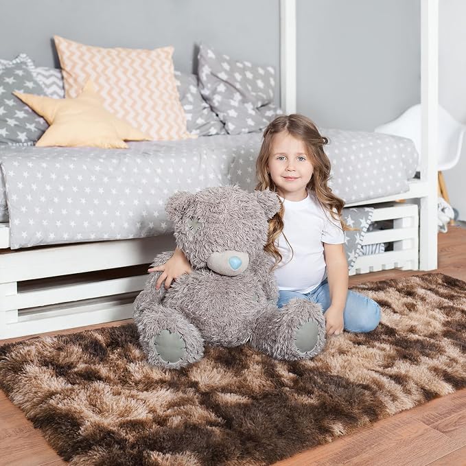 Pionblank Fluffy Runner Rugs for Bedroom 2x6, Tie-Dyed Coffee | Modern Shaggy - Image 5