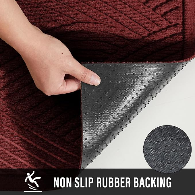 Sturdy Front Door Mat, Absorbent Muddy Dirt Resist Welcome Door Mats Outdoor - Image 3