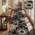 Findosom Hallway Runner Rug 2x10, Non Slip High-Low Textured Floral Washable by Findosom