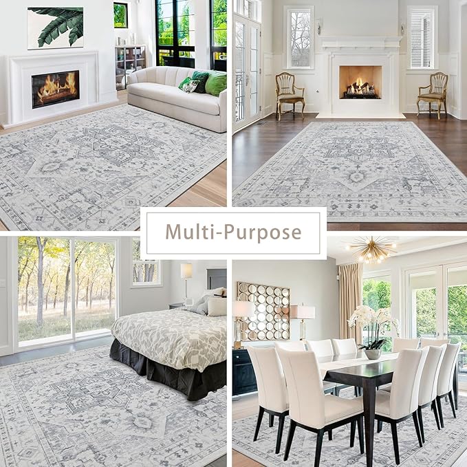 Washable Rugs 5x7 Area Rugs for Living Room, Dining Room, Playroom | Ultra Soft - Image 5