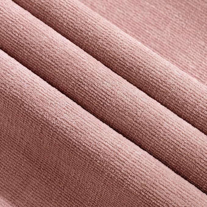 MIULEE Blush Pink Chenille Couch Throw Pillow Covers, 18x18 | Set of 2 - Image 6