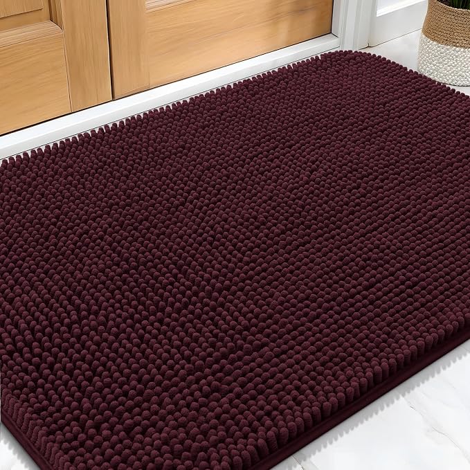 OLANLY Dog Door Mat for Muddy Paws 32x20, Super Absorbent Chenille Mud Mat | by OLANLY