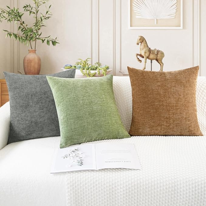 CaliTime Decorative Couch Throw Pillow Covers 18 X 18 Inches Apricot Brown | - Image 5