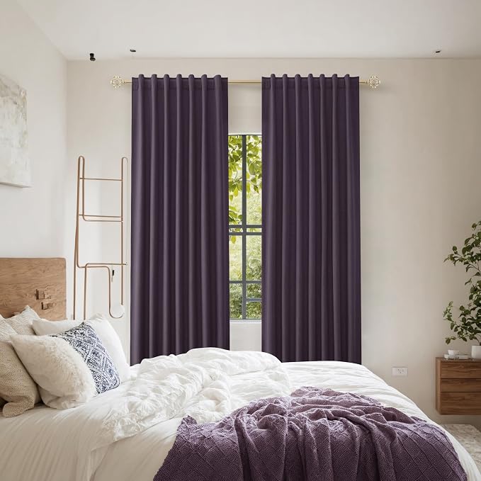 100% Blackout Curtains 102 Inch Length 2 Panels Set - Image 8