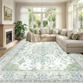 RELEANY Washable Area Rug, Large 9'x12', Water Repellent, Pet Friendly by RELEANY