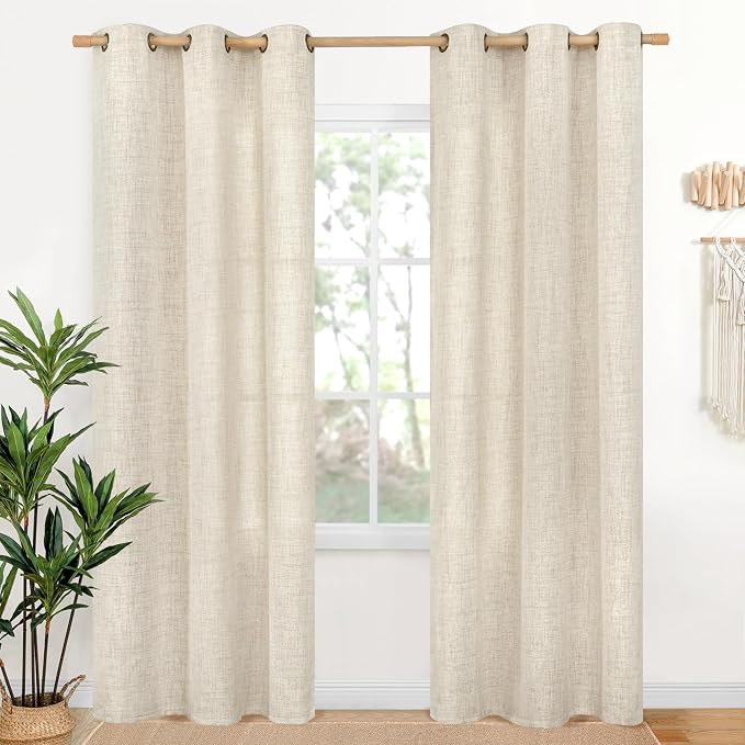 YoungsTex Linen Curtains 84 Inch Length by YoungsTex