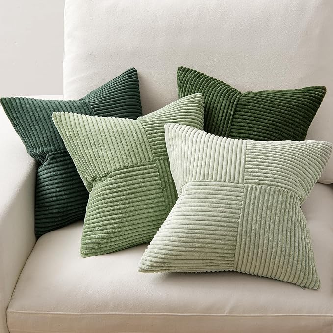 MIULEE Spring Green Decorative Throw Pillow Covers 22x22 Inch Set of 4 Boho - Image 6