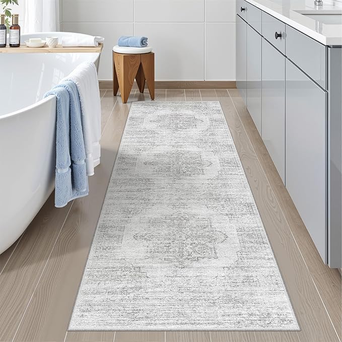 2x6 Runner Rug Non Slip, Washable Hallway Runner Rug, Nursery Room, Soft Runner by Restydon