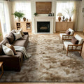 8x10 Extra Large Tie-Dyed Beige Fluffy Area Rug Non-Slip by ModernHomeDecor