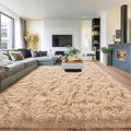 Pionblank Large Area Rug for Living Room 10x14, Fluffy Shag Rug, Camel | Modern by PIONBLANK