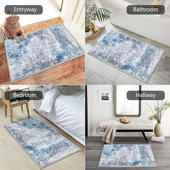 HEBE Indoor Door Mat 2'x3', Washable Welcome Mat - Image 5